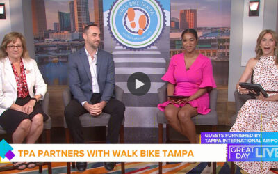 Tampa International Airport partners with Walk Bike Tampa for a group ride